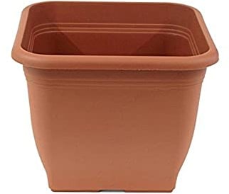 jardinera greemotion Pia Terracotta - Maceta 40x40cm - Plaza de maceta 25L - Maceta resistente a los rayos UV - Plantpot a prueba de heladas - Maceta con orificios inferiores - Accesorios pa