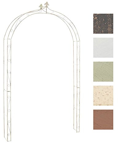 CLP Rosenbogen Anna I Rankhilfe Aus Eisen I Romantischer Rankenbogen Im Landhausstil, Farbe:antik-Creme