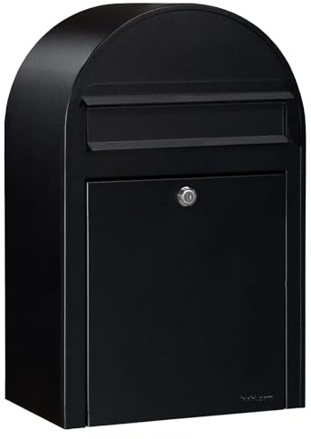 Bobi Classic Briefkasten RAL 9005 strukturschwarz Wandbriefkasten