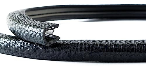 EUTRAS [10m] Kantenschutz 3-6 mm schwarz – hält ohne Kleber – perfekt für Bleche und Arbeitsschutz – schützt und entschärft Kanten – Industriequalität Made in Germany