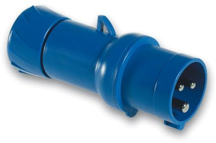 Schneider Electric PratiKa Leistungssteckverbinder Stecker Blau 2P + E, 230 V / 32A, Kabelmontage IP44