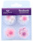 Pink Flower Sugar Toppers - 12 Pack