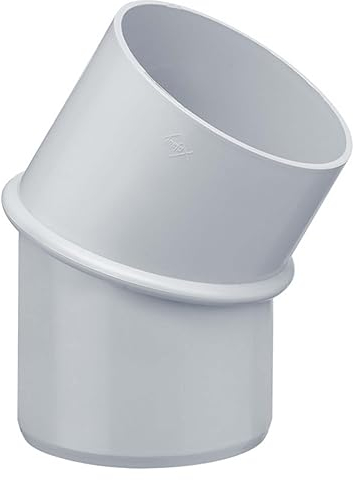 INEFA Regenrohrbogen 30 Grad für Fallrohr, PVC DN100 / 100mm Grau Verbindungsstück Dachrinnenzubehör, einfache Montage, Made in Germany