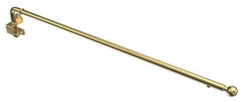 Interdeco Schwenkstange (1 Stück), schwenkbare Gardinenstange Messing farbig, Cassina, 60-100 cm ausziehbar
