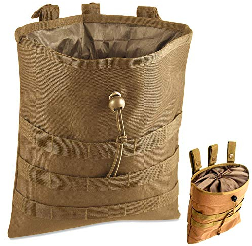 Gexgune Molle System Taktische Molle Dump Magazintasche Jagd Recovery Bag Drop Pouch Military Zubehör (Bräunen)