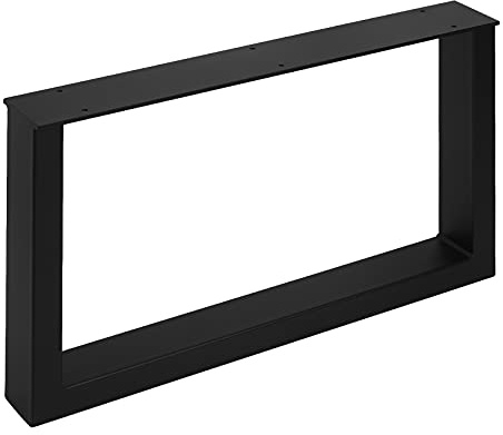 SOTECH Tischgestell TAB Stahl schwarz matt Höhe: 400 mm Tiefe 700 mm | Profil 80 x 40 mm Tischkufen Industriedesign Tischuntergestell Tischkufe Kufengestell