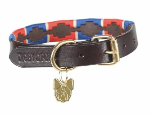 Shires Drover Polo Hundehalsband, Größe S, Marineblau / Rot
