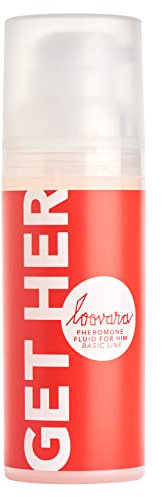 Loovara Pheromone Booster Fluid für Männer 50ml -GET HER– Frauen Anlockungseffekt & Pflege mit Makandiwurzel, Schwarztee-Extrakt & Aloe Vera, Vegan, natürlich dermatologisch getestet, Made in Germany