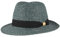 Breiter Chapeau de Paille Bogart Chapeau de Soleil d'été – 100% Paille Papier – Pliable Particulièrement Léger Flexible Doux pour la Peau et Confortable Bleu chiné, XL