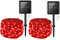 cshare Solar Fairy Lights Outdoor, 50LEDs 2 Pack Garden Solar Lights 16Ft/5m 8 Modes Waterproof Copper Wire Lights for Patio Wedding Pathway Christmas Home Party GardenHalloween Decorations(Red)