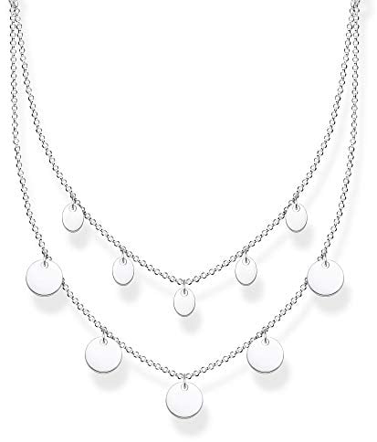 Thomas Sabo Damen Collier mit Coins silber 925 Sterlingsilber, 40-45 cm Länge