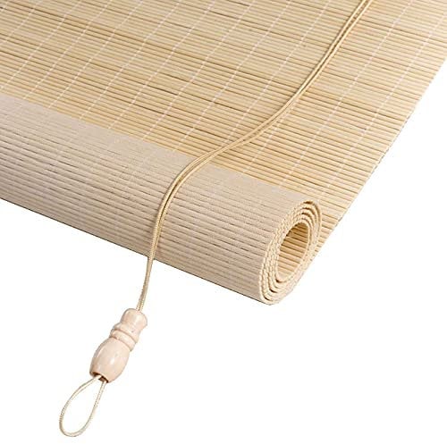 JLXJ Outdoor Pergola Bamboo Roller Shades, 80% Blackout Japanese-style Vertical Blinds, for Office Roof Balcony Door, 80/100/120140cm Wide (Size : 140×280cm(55×110in))