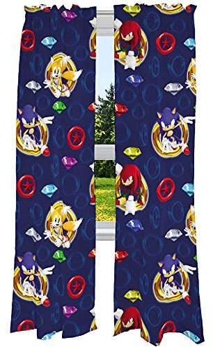 Franco Fenstervorhänge für Kinderzimmer, 208,3 x 213,4 cm, Sonic The Hedgehog, Anime