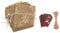 Milisten 1 Set Weinflaschen-Beutel, Jute, Jute, Weinflaschen-Geschenktasche mit hängenden Etiketten, Weihnachts-Thema, Weinflaschen-Zubehör für Zuhause (Springendes Hirsch)