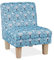 Relaxdays Kindersessel mit Elefanten-Motiv, Jungen & Mädchen, Kleiner Sessel für Kinderzimmer, HBT: 60x45x52cm, hellblau