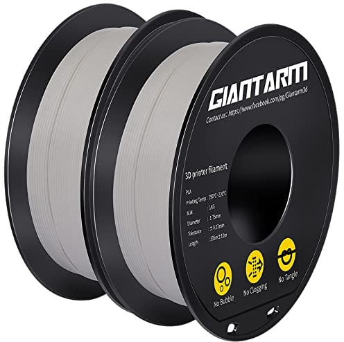 GIANTARM Matte PLA Filament, 1,75 mm Filament für 3D-Drucker 2 kg Spule, Matte Weiß