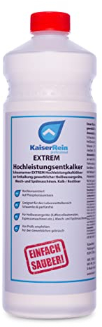 KaiserRein Profi Extrem Hochleistungsentkalker/Rostlöser flüssig 1 l Kalklöser für Kaffeevollautomaten Entkalker Heißwassergeräte gegen Kalk, Urinstein, Wasserstein, Kesselstein und Rost