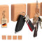 ASTREIN® | Magnetischer Schlüsselhalter | Messerhalter | Wandhalterung aus Holz | Buche | Umzugsgeschenk | Selbstklebend (4er Set | Buche)