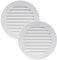 Vent Systems 100 mm / 4 Inch Round Soffit Vent Cover - Pack of 2 - White Louvered Plastic Grill Cover - Vent Grille with Screen Mesh - HVAC, Ducting, Pipe Air Supply Vents for Bathroom, Kitchen