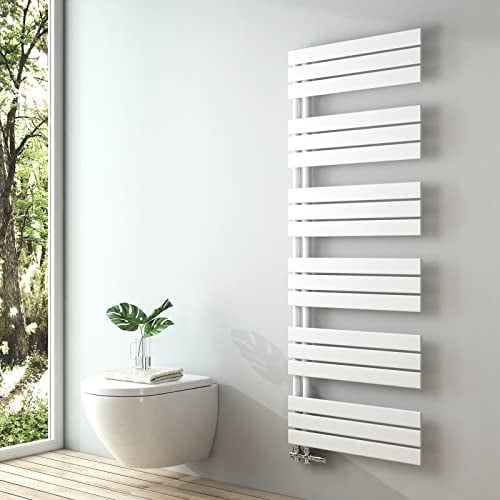 S'AFIELINA Blanc 1600 x 600 mm, 958 W, Chauffage Salle de Bain Surface recommandée : 9.58 m², Radiateur Sèche-Serviettes Salle de Bain Blanc Radiateur Salle de Bain Blanc