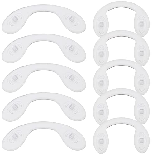 EMSea 10 Paar Brillen Nasenpads Sonnenbrillen Nasen Pads aus weicher Silikon Rutschfeste einschraubbare Pads Ersatzteile, 5 Paare Größe-M und 5 Paare Größe-S