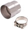iSpchen Motorrad Auspuffrohr adapter Verbindungsstück Rohr Reduzierstück Auspuff adapter Universal Edelstahl Auspuffadapter Bandstahl Schellen 58mm auf 51mm Rohrverbinder