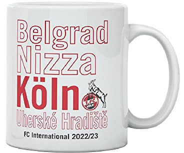 1. FC Köln Tasse „FC Europatour'' 2022/23, Weiß