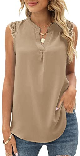 GENGX Canottiere Fluo,Bluse Rosa Antico,Top Canottiere,Top Elegante da Sera,Canottiere Ciclismo Donna,Chiffon Camicie Seta Eleganti,Camicie a Pois Donna,Top Palestra Donne,Maglia a Manica Corta Donna