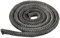 Cuerda de sellado para horno, longitud de 2,5 m, junta redonda, cable de fibra de vidrio ignífugo, gris grafito, junta para puerta de chimenea, resistente al calor hasta 550 °C (diámetro: 12 mm)