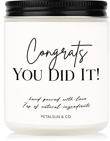 PETALSUN Abschlussgeschenke für sie, inspirierende Geschenke für Frauen, personalisiertes Ermutigungsgeschenk für sie, Lavendelduft, 200 ml Kerzen
