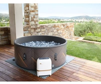 Mitepek Spa Uldea Piscina Gonfiabile Idromassaggio Rotonda da Esterno/Interno, 173cm, 5 Posti, 930L, 138 Getti, PVC