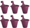 Clever Pots Lot de 6 Pots de Fleurs à Suspendre avec réservoir d'arrosage Automatique - Pot extérieur en Plastique pour clôture de Jardin et Balustrade de Balcon - Orchidée