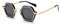kachawoo Retro Polarisierte Sonnenbrille Männer Frauen Polygon Punk Sonnenbrille Vintage Brillen Metall Hexagon Brillen (black gold frame)
