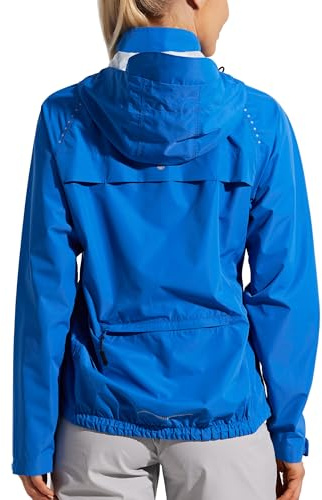 WILLIT Veste de pluie imperméable pour femme - Veste de cyclisme d'été - Coupe-vent - Veste de course légère et respirante - Veste de randonnée - Veste de cyclisme - Coupe-vent, bleu roi, M