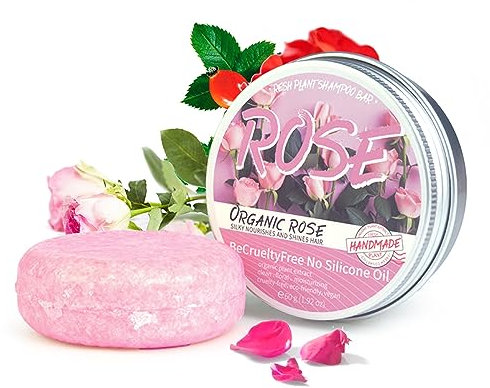 Allbestaye Natural Soap Rose Shampoo Bar for Hair Regrowth, Anti-dandruff and Anti-itching Bar Soap Organic Conditioner Eco Friendly
