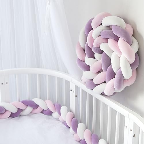 3 Aktien Bettschlange Geflochten, Bettschlange, Kinderbett Stoßstangen, Bettschlange für Allergiker, Kantenschutz Bettumrandung Knotenkissen, Seitenschläferkissen, Hand-Woven Sofakissen ( Color : E ,