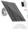 6W Solar Panel Compatible with Ring Spotlight Cam Plus/Pro and Stick Up Cam Battery, Solar Power Charger for Ring Cam with Indicator Light,13ft Cable IP66 Solar Panel USB-C and DC3.5mm Ports