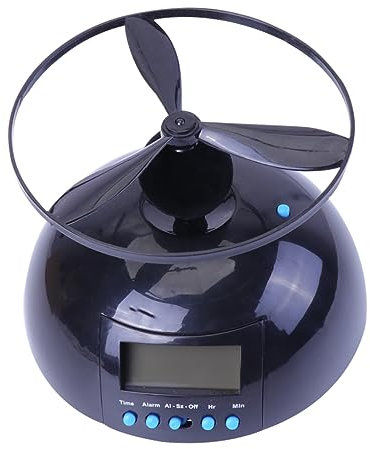 MAGICLULU Wecker für Schlafzimmer Schlafzimmerwecker Wecker für schwere Schläfer elektronischer Wecker Hubschrauber-Wecker UFO fauler Wecker Fliegender Wecker Anzahl Uhr die Faulen Propeller
