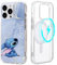 Magnetisch Hülle für Apple iPhone 15 6.1 Hülle Kompatibel mit MagSafe,Soft TPU Stoßfeste Schutzhülle mit Niedlich Stitch Marmor Muster Anime Motiv,Kratzfeste Transparente Case für iPhone 15,04
