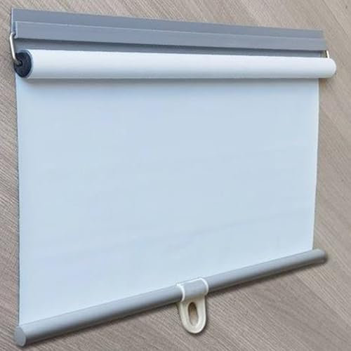 Tenda a Rullo Oscurante,Tenda Avvolgibile Oscurante,Tendina Oscurante a Scomparsa,Tende Regolabili,Schermata Privacy,Tapparelle Coibentate per Porte e Finestre,Bianco (W32×H200cm/12.5×78.7in)