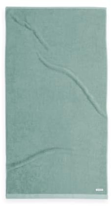 TOM TAILOR Duschtuch, 70x140 cm, 100% Baumwolle/ Frottier, mit zwei Aufhängern und Label mit Logo, COLOR BATH TOWEL Türkis (Fresh Sage)