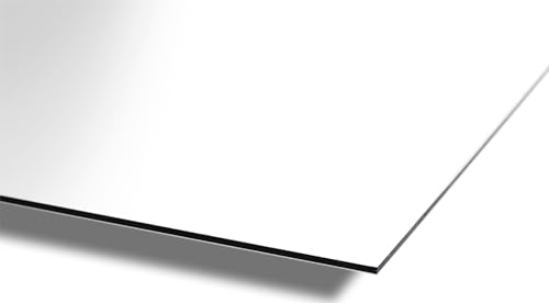 AUPROTEC Aluverbundplatte 3mm Weiß 2550 x 1000 mm Rückwandpaneel Aluminium Verbund Platte I wasserbeständige Wandverkleidung I Wanddeko für Wohn- und Feuchträume Auswahl: 255x100 cm