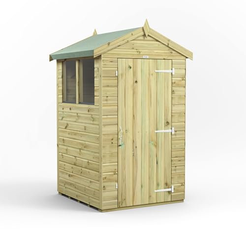 4x4 Power Premium Apex Garden Shed