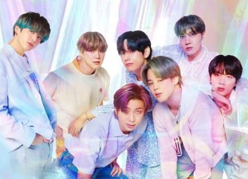 FANGMKJ DIY 5D Diamond Painting Kits for Adults Kids,BTS,Diamant MalereiSet Embroidery Pattern Round Cross Stitch Kit Mosaic Home Decor-19.7x27.6inch