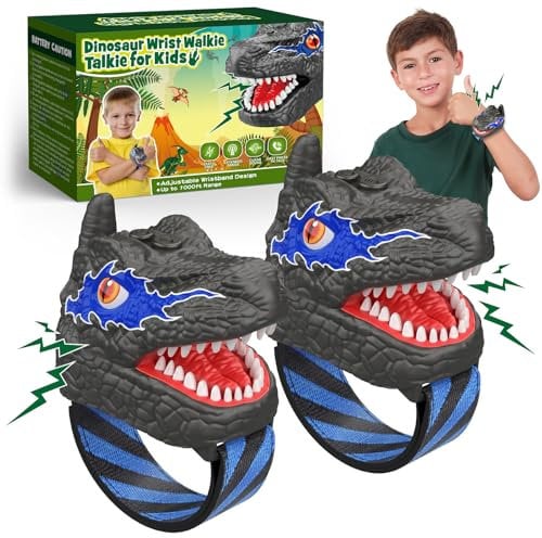 Hapikids Walkie Talkies for Kids Toys for 3 4 5 6 Year Old Boys Gifts, Dinosaur Toys for Boys Toys Age 3 4 5 6 7 Year Old Birthday Presents Dinosaur Walkie Talky Outdoor Toys for Camping Garden
