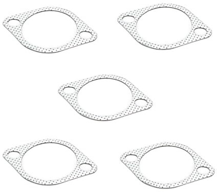 Junta de Escape de Automóviles, 5 Piezas Junta De Tubo De Escape De Metal, Junta de Reja de Escape de 3, Junta Brida Tubo Escape Universal Alta Temperatura, con anillo reforzado Tubo de bajada 77 mm
