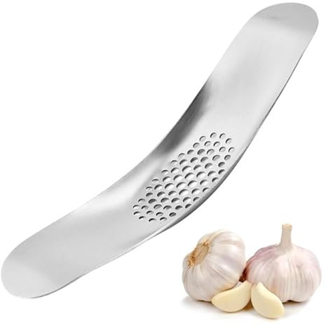 Premium Quality Garlic Presser Stainless Steel 304 Garlic Crusher Easy Prep Garlic Press Rocker Smart Kitchen Tool Dishwasher Safe, Garlic Press, Garlic Rocker, Garlic Crusher Press
