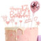 Catelves Tortendeko 17 Geburtstag Mädchen Junge,10 Stk Glitzer Kuchendeko Geburtstag 17 Jahre Mädchen,Happy 17th Birthday Cake Topper Roségold,Torten Deko 17Geburtstag,17 Geburtstagdeko