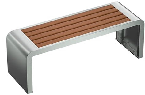 ZHSYXLB Gartenbank aus Edelstahl für den Außenbereich, Parkbank aus Metall ohne Armlehnen, wetterfeste, lichtbeständige Bank aus Kunststoffholz für Park, Veranda, Hinterhof, Tragkraft 363 kg (180 cm