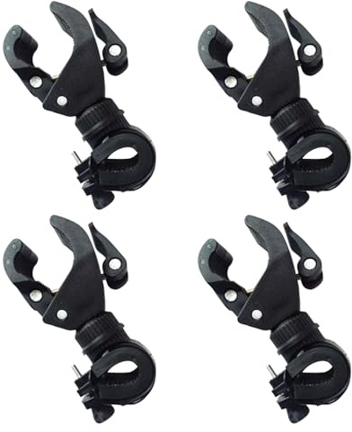 Gehstockhalter für Gehstock, Rollstuhl, Fahrrad, Krückenhalter, 90/360 Grad drehbar, 4 Stück